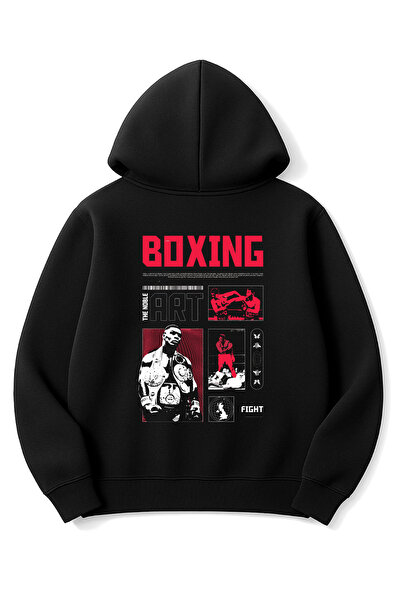 Altair Tr Oversized Unisex Boxing Printed Hooded Sweatshirt