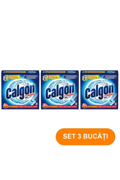 Calgon Tablete detartrante pentru mașina de spălat 195 g (pachet de 3)