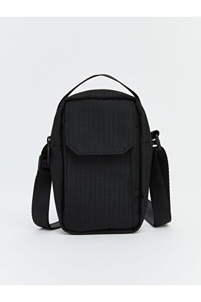 LC Waikiki Black Adjustable Strap Men's Phone Bag