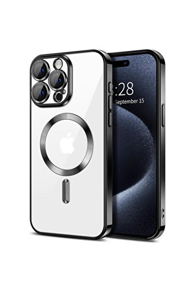 Techsuit Husa pentru iPhone 16 Pro - Luxury Crystal MagSafe - Black