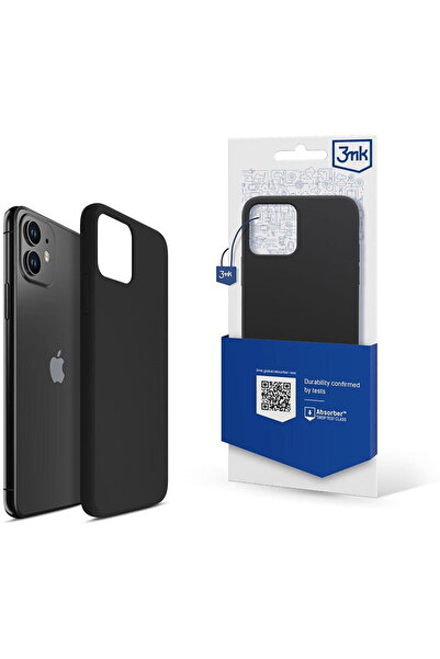 3MK Silicone Case husa pentru Apple iPhone 11,Spate telefon,Negru