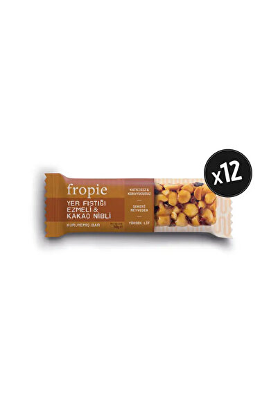 FROPİE Nuts Bar - Peanut & Cocoa Nibs X12