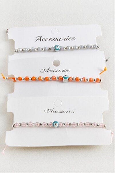 ZERO LAND سوار NRZSNT نازار كريستال مكرمية خيط 6 ملم (181223) - برتقالي