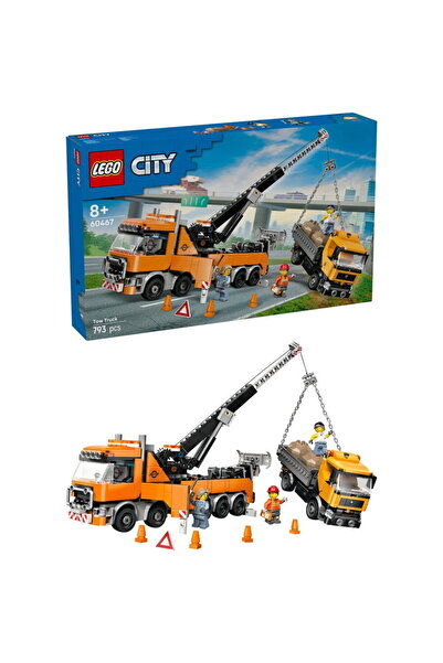 LEGO City - Camion de remorcare si recuperare cu macara 60467, 793 piese 8ani+