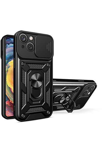 Techsuit iPhone 14 Case - CamShield Series - Black
