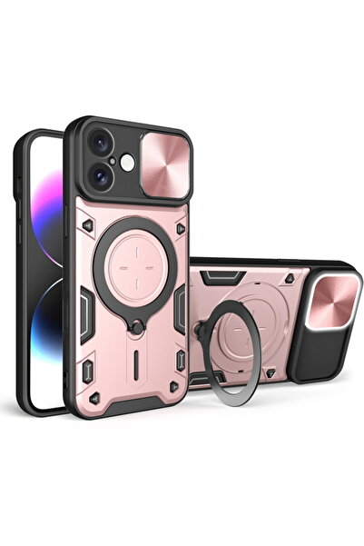 Techsuit iPhone 16 Case - CamGuard Pro - Rose Gold