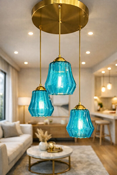 MINIMAL ETICARET VE BILGI TEKNOLOJILERI Elite TRİO Sapphire Blue Plafonyer Ca...