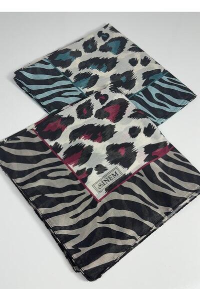 Sinem İndia L Leopard Printed 2-Pack Scarf -6294-11