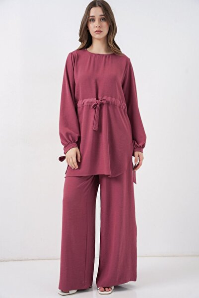 COjans Long Tunic Pants Double Set 6719 - Dusty Rose