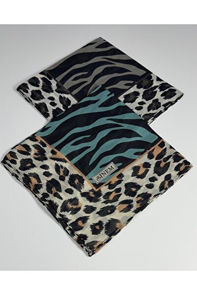 Sinem Eșarfă cu model zebră indiană, pachet de 2 -6293-04