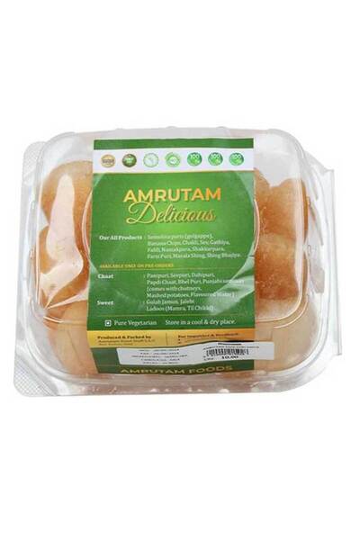 Amrutam Instant Crispy Pani Puri Pellets Ready-to-Fry Kit (25 Pack)