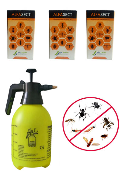 SİSTARIM Alfasect 25ML 3 Adet Tüm Böcek Türlerinde Etkili Kokusuz Haşere İlac...