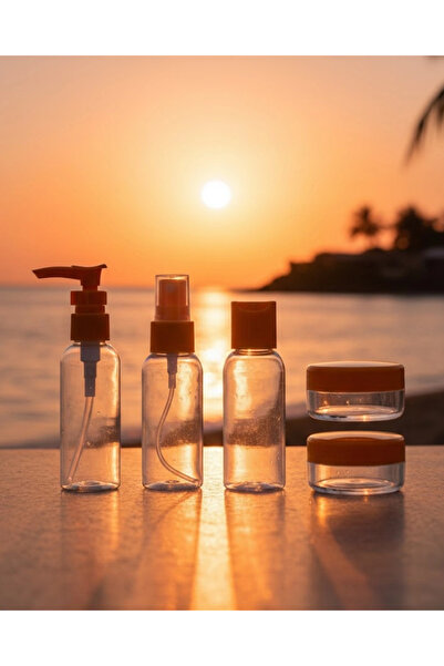 Marsilyan ieg ™   مجموعة تعبئة مستحضرات التجميل من 5 قطع بحجم السفر، تصميم مق...