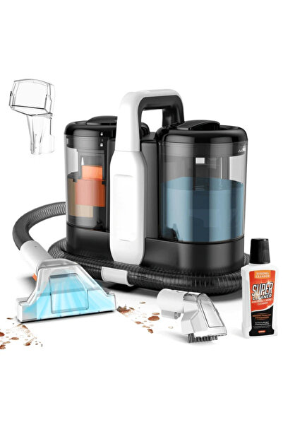 Gadgetry Прахосмукачка за пране и изсмукване, Двуспален резервоар 1.5L + 0.8L...