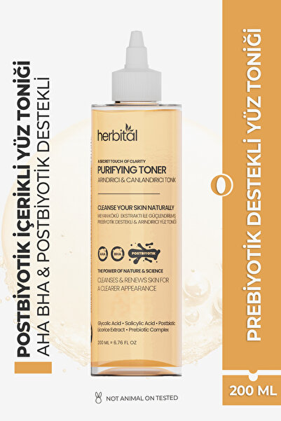 Herbital AHA BHA Gözenek Arındırıcı Tonik – Siyah Nokta Karşıtı, Prebiyotik &...