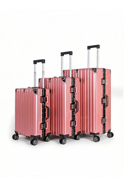 Sister 3pcs Modern Aluminum Luggage 20/24/28" Unisex Business Travel Case, TS...