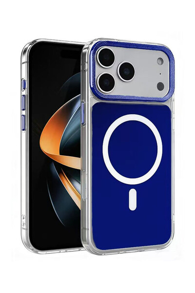 VERTEK MagShield Clear Frame Silicone Case, Metal Buttons for iPhone 17 Pro M...