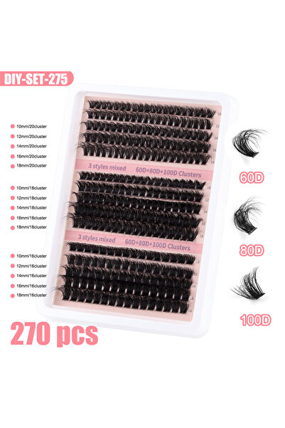 ESensio Set gene false tip smoc 270 buc. D curl 60D 80D 100D, refill kit