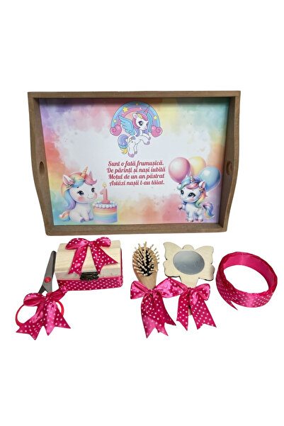 Your Baby Store Set tavita pentru taiere turta la fetite– siclam cu unicorn