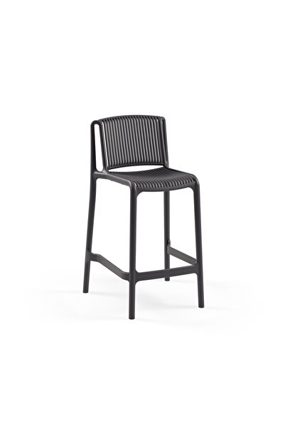 Tilia Nes Polipropilen Bar Sandalyesi 65 cm Antrasit - Mutfak, Kafe, Restoran...