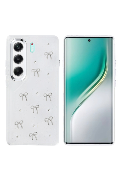 zore Tecno Camon 40 4g Case with Airbag Design Glittery Transparent Sys Pole ...