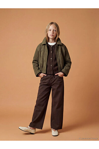 LC Waikiki Lcw Kids Beige Wideleg Gabardine Girls' Trousers