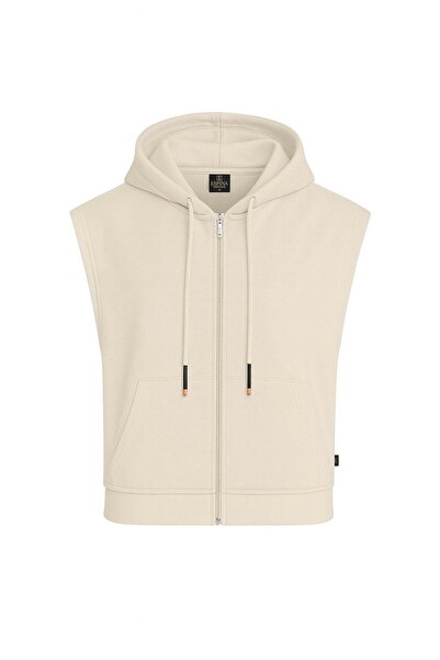 Espina Premium Women's sleeveless Hooded zippered basic sweat vest