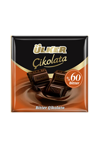 Ülker شوكولاتة كاكاو مريرة بالجملة (60% مريرة) 60 جرام × 6 قطع إجمالي (360 جر...