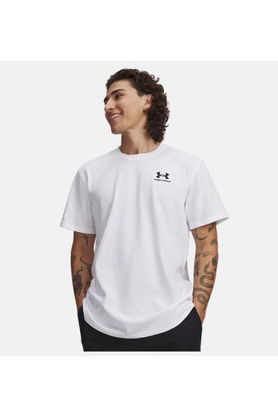 Under Armour Ua m Logo Emb Heavyweight Ss Men's T-Shirt 1373997-100 White / B...