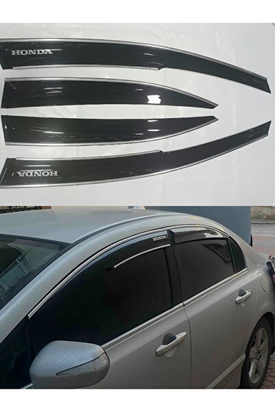 lina oto aksesuar Honda Civic fd6 2006-2011 kromlu cam rüzgarlığı