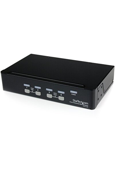 startech Comutator KVM USB VGA profesional cu 4 porturi și hub