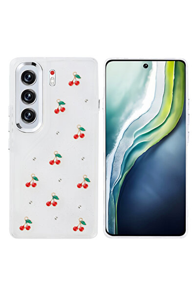 zore Tecno Camon 40 Pro Case with Airbag Design Glittery Transparent Sys Pole...