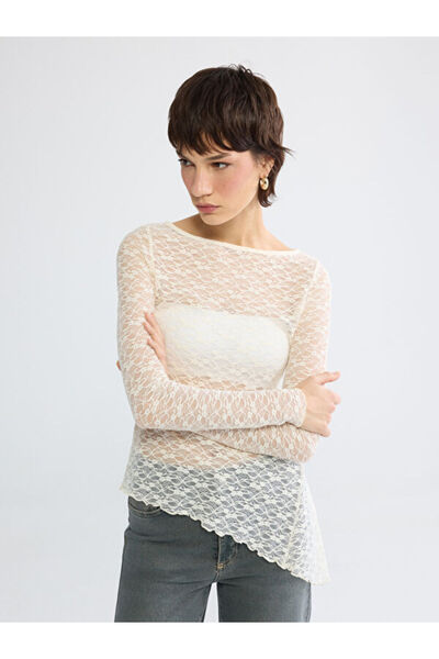 LC Waikiki بلوزة دانتيل بياقة روبا جديدة تمامًا من UZG STORE لمحبي الأناقة