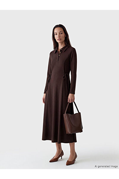 LC Waikiki Rmz Gi̇yi̇m Farkiyla Soft Touch Lace-Up Dress