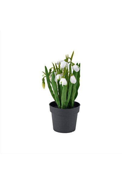 IKEA Plantă artificială FEJKA, verde-albă, 9 cm, crin, pentru interior/exterior