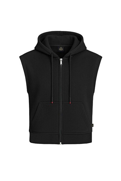 Espina Premium Women's sleeveless Hooded zippered basic sweat vest