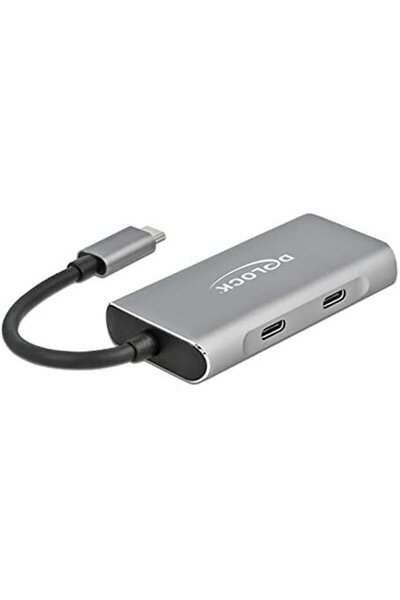 DELOCK Hub extern USB 3.2 gri - USB 3.2> 2 x USB Tip-A + 2 x USB Tip-C