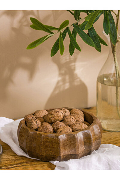 LC Waikiki Mixed Carved Detailed Wooden Bowl from Cc Collection 20 cm