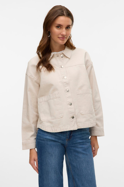 Vero Moda Vmjamie Ls دنيم Shacket Mix Ga Noos