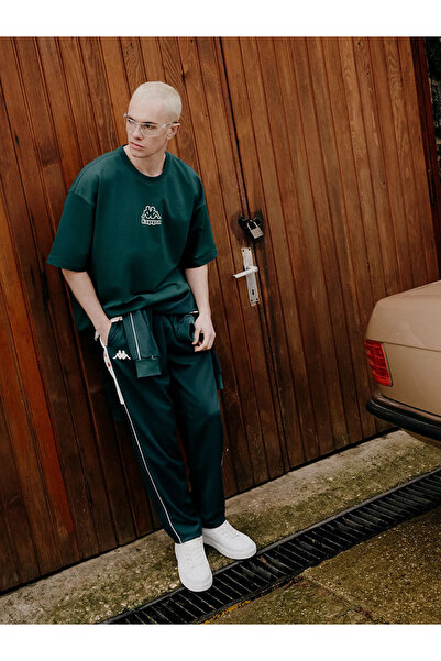 LC Waikiki Kappa Green Comfortable Striped Unisex Sweatpants from Cc Collection