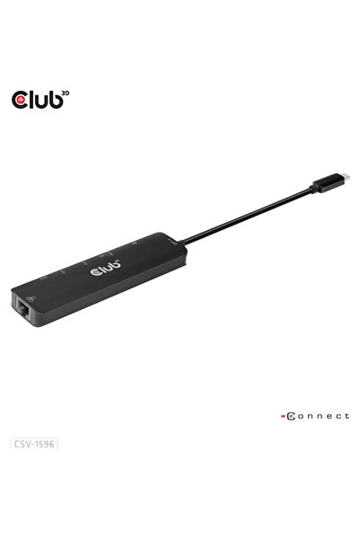 Club 3D CLUB3D USB Gen1 Type-C, 6-in-1 Hub with HDMI 8K30Hz, 2xUSB Type-A, RJ...