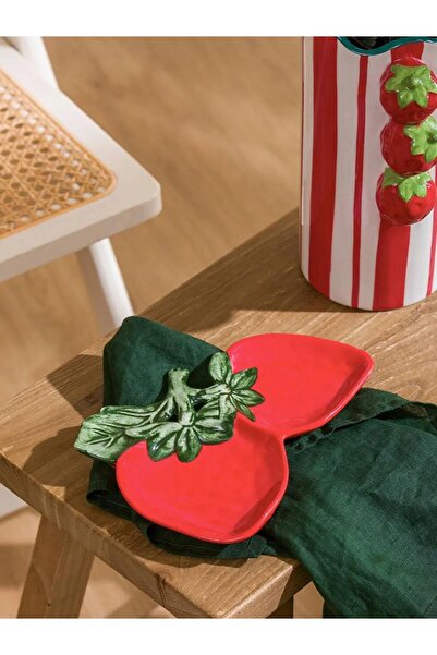 LC Waikiki Ceramic Snack Bowl with Strawberry Figure 20 cm (S6)