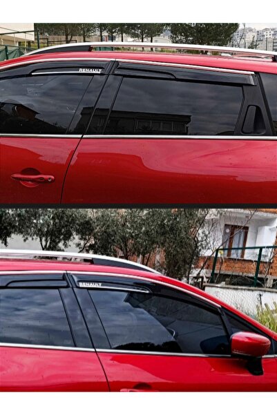 lina oto aksesuar Clio4 stasion wagon kromlu ve kırmızılı cam rüzgarlığı