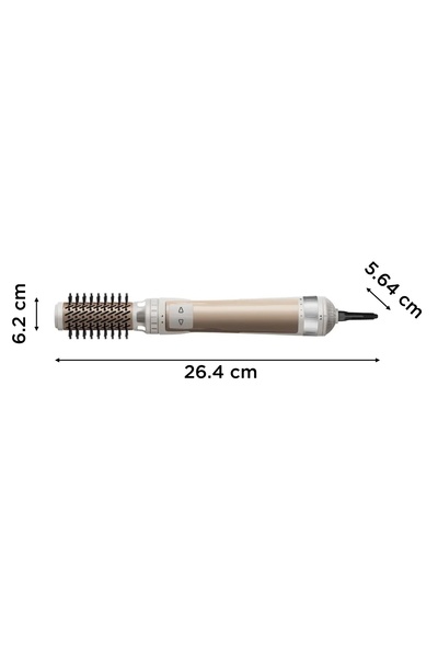Rowenta Perie rotativă CF9523F0, 1000W 2 perii, rotație automată, uscare și coafare, bej