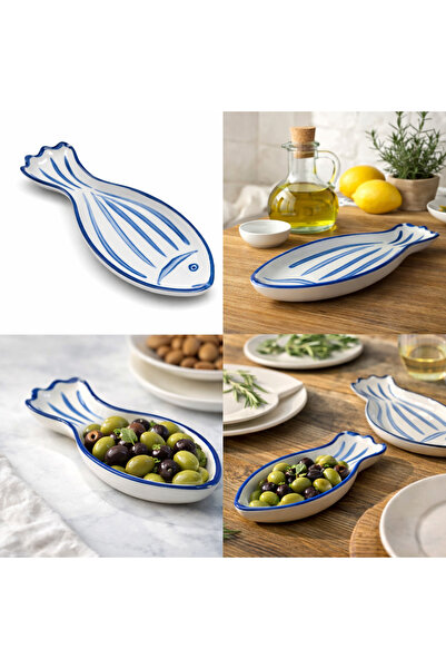 ema Balık Formunda Seramik Servis Tabağı — 16x7 cm