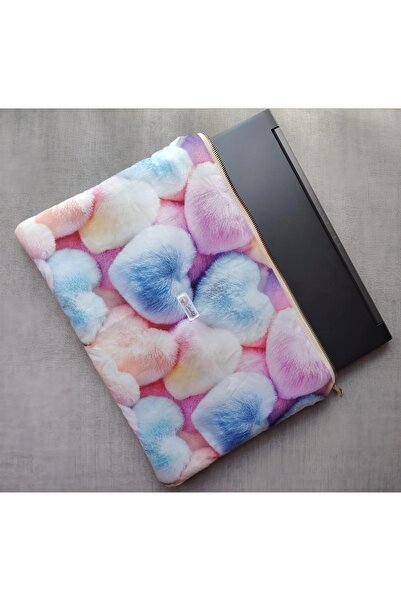 SevAte Handmade 3D Plush Heart Patterned Laptop & Notebook & MacBook Case - S...