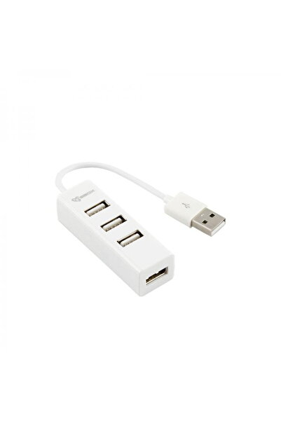 SBOX H-204W Hub USB cu 4 porturi, culoare alb-nucă de cocos