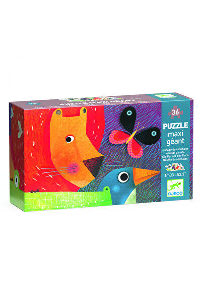 djeco Puzzle gigant cu 36 de piese - Parada animalelor