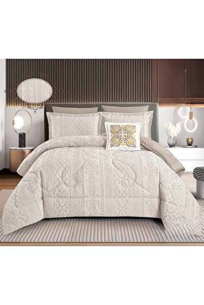 miral Luxurious 7-piece microfiber summer double bed set for a refreshing sum...