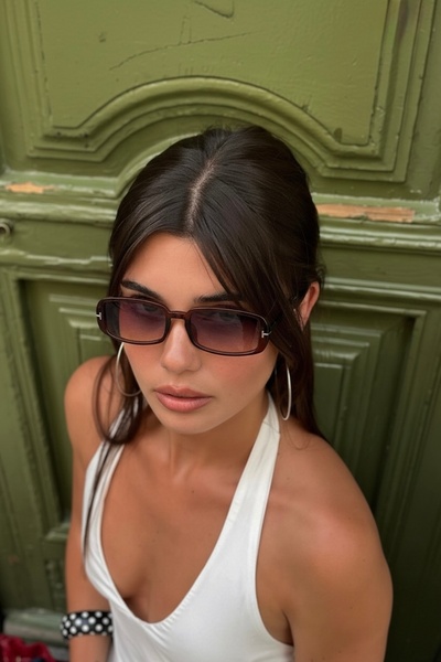 Roger Bacon Mauve Dark Brown Women's Sunglasses